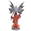 Pacific Giftware Black Lady Fire Fairy with Black Dragon Resin