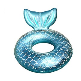i-i Swim Ring Float, Ocean, Pool, Beach, Beach, Summer Vacation, Adults & Kids (Green Mermaid Adult Float)