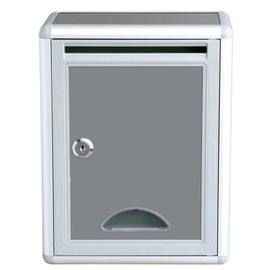 Keyed Mailbox, Letter Box, Mailbox, Post, Aluminum, Anti-Theft (Small, Half-Moon Window)