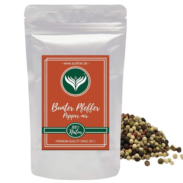 Azafran Colourful Pepper (Peppercorns Whole) Suitable for Pepper Mills 250