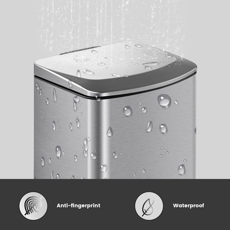 SYNCVIBE Bathroom Trash Can with Lid Soft Close 4 Gallon