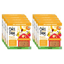 Once Upon a Farm | Organic Banana Chocolate Chip Soft Baked Bar | Chocolate, Banana, Vanilla & Oats | Made with Real Fruit & Veggies | No Added Sugar | 8 Boxes