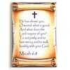 Micah 6:8 Bible Verse Fridge Magnet (2 x 3 inches)