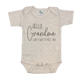 New Baby Reveal For Grandparents - Surprise Pregnancy Announcement - Hello Grandma I Can't Wait To Meet You (Natural)