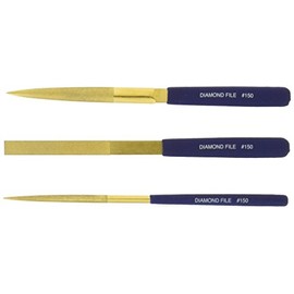 ツボサン チタンダイヤモンドヤスリ 215mm #150番相当 3本組 TDF-SET