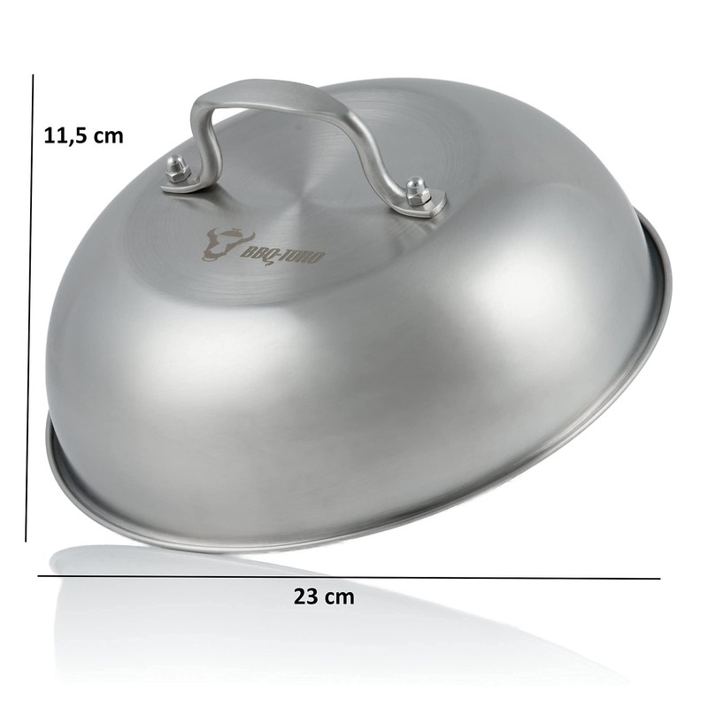 BBQ-Toro Stainless Steel Heat Bell, Diameter 23 cm, Serving Bell,