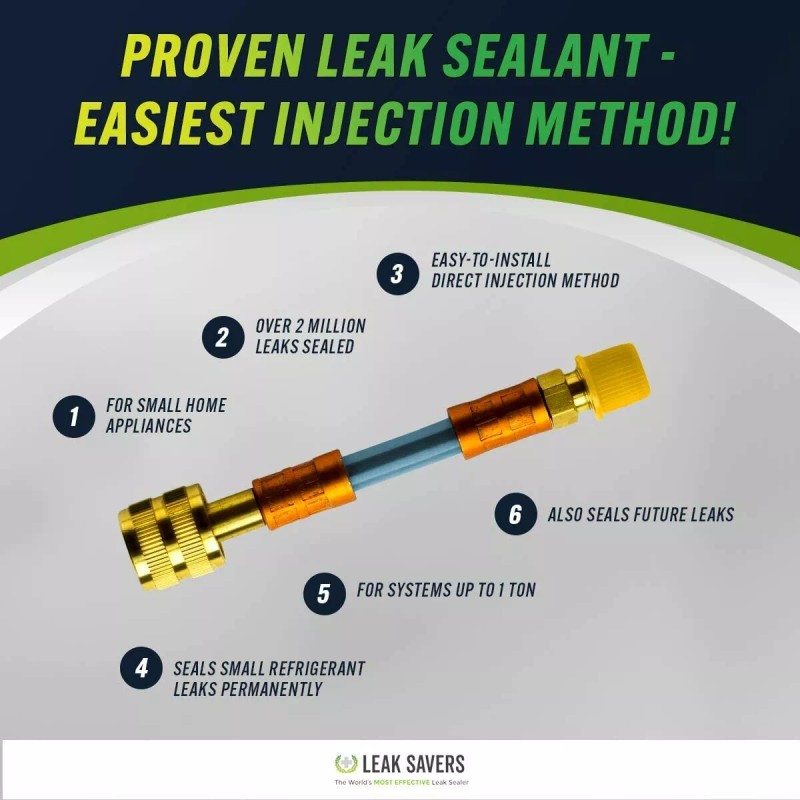 Leak Saver Direct Inject Refrigerant Leak Sealer - Small System