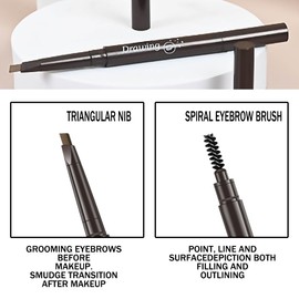 3 Classic Eyebrow Pencils,Creates Natural Looking Brows Easily And Lastes All Day,3-in-1:Eyebrow Pencil *3;Black #-0824019