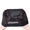 Black Mesh Dome Cap Hair Net for Wigs with Wide