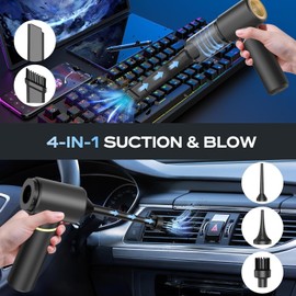 BSRCO Brushless Handheld Vacuum, 15000Pa Strong Suction Car Vacuum Portable Cordless with 2 Modes, 0.67lbs Ultra-Lightweight Mini Hand Vacuum & Air Duster