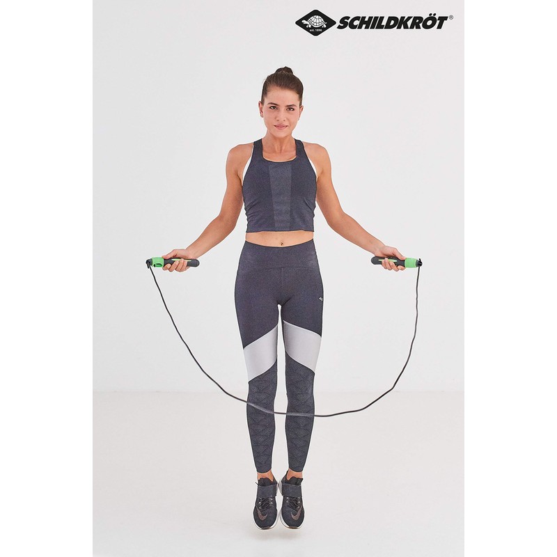 Schildkröt Jump Rope with Counter, Black/Anthracite, in a Mesh Bag,