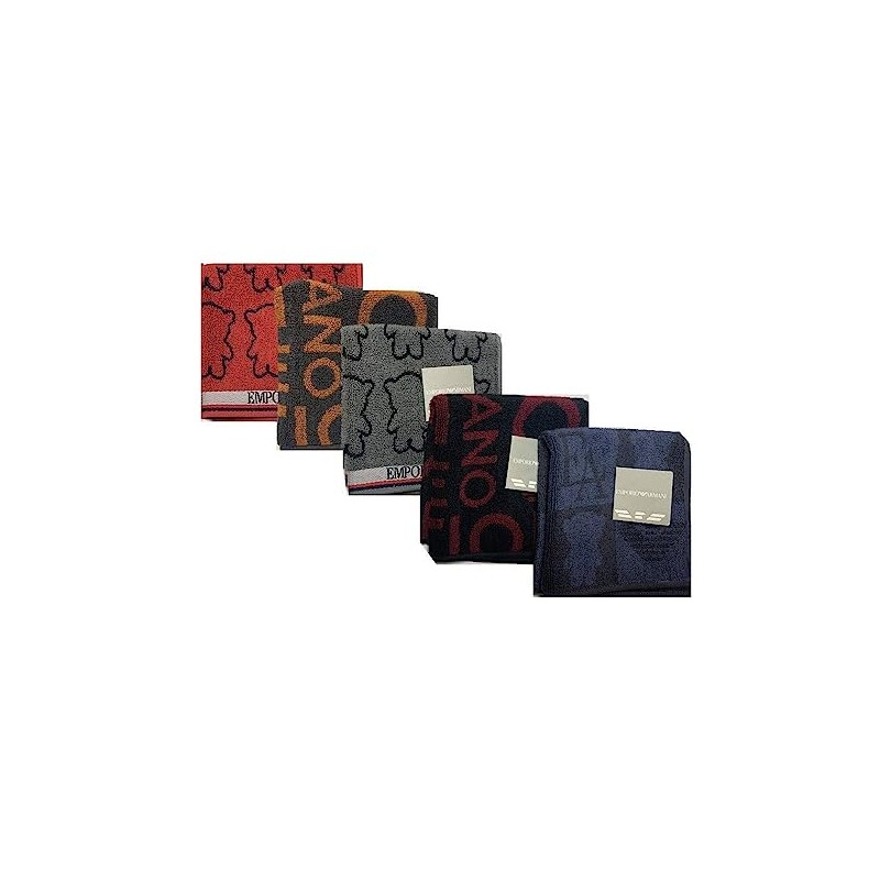 Emporio Armani Towel Handkerchief, Assorted, Set of 3, Pre-Wrapped
