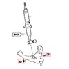 Front Lower Control Arm Mount Bolt "H" kit for Toyota