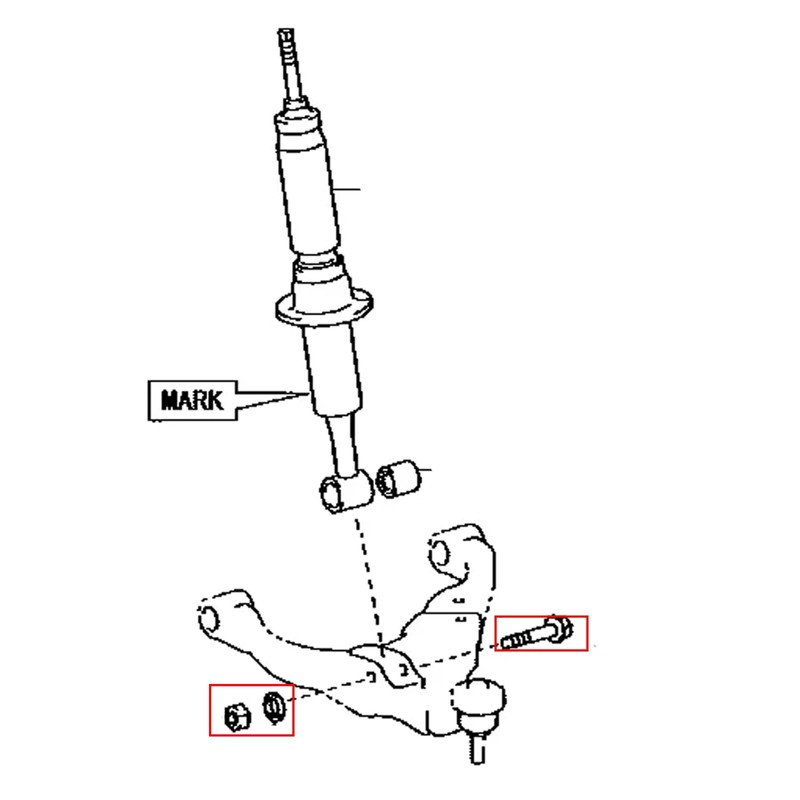 Front Lower Control Arm Mount Bolt "H" kit for Toyota