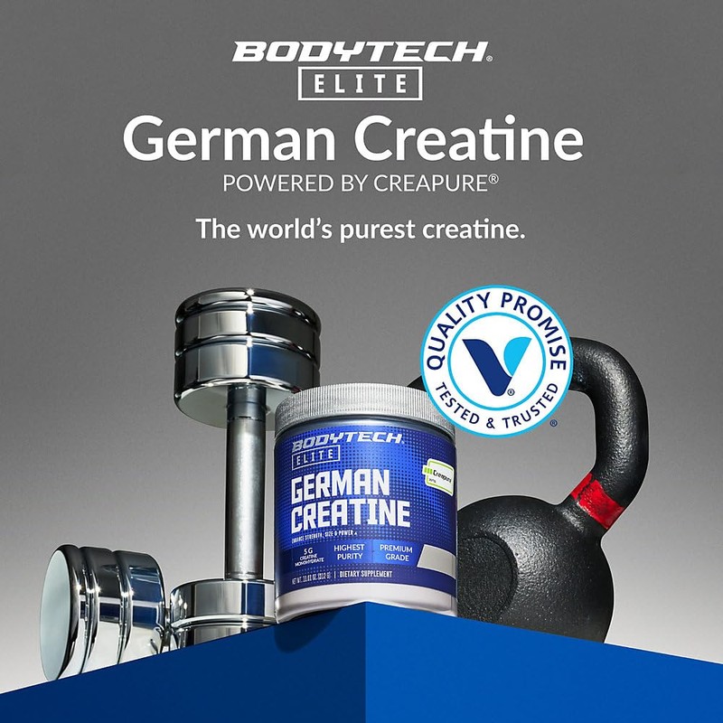 BodyTech Elite German Creatine with Creapure®, Creatine Monohydrate Powder for