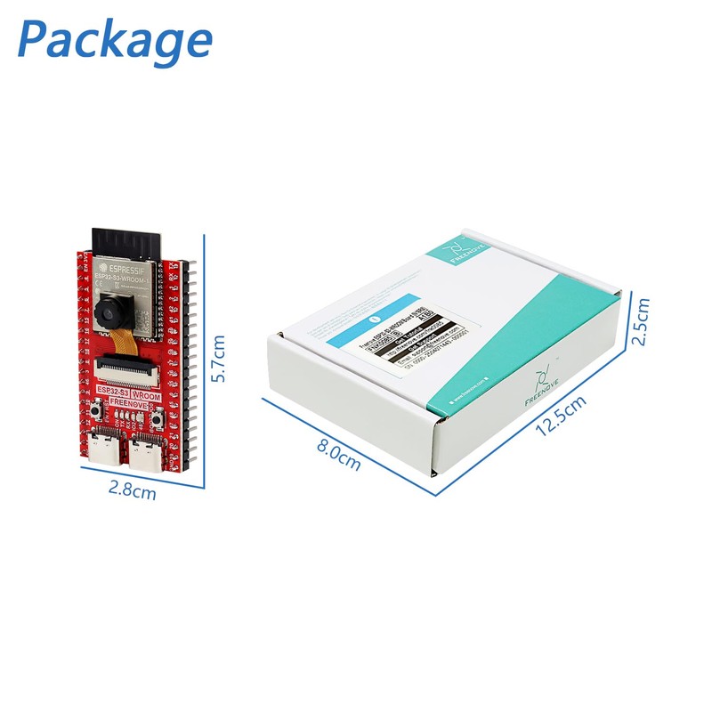 FREENOVE ESP32-S3-WROOM CAM Board (16 MB Flash), Dual-core 32-bit 240
