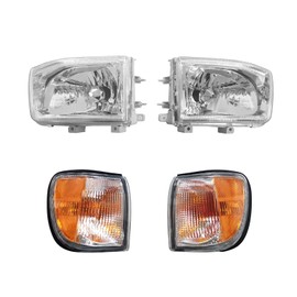 Fronimo Headlight Kit Corner Lights Compatible with Nissan Pathfinder 260102W625 260602W625 1999-2004 Left and Right Side Assembly Passenger and Driver Side Headlamps