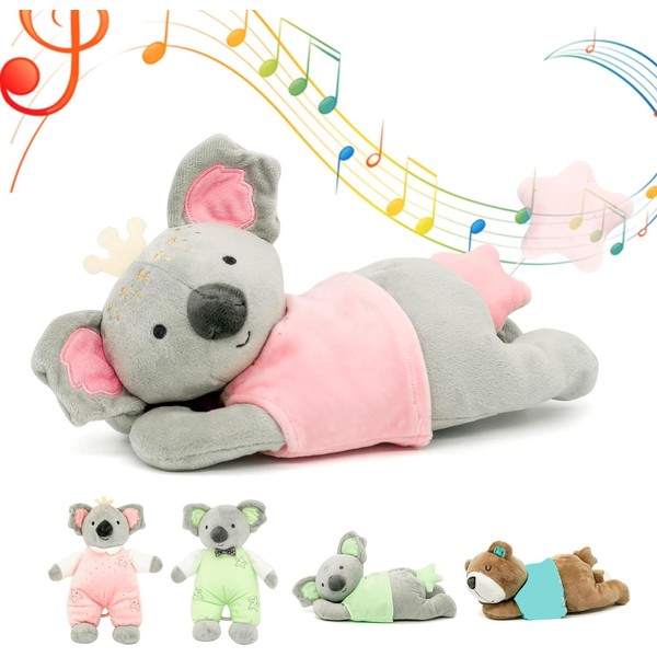 EAQ Baby Soft Toy Newborn Baby Toys 0-6 months Koala Stuffed Plush Toys, Baby Musical Toys for Newborn Baby Girl Gifts Music Box, Newborn Essentials (Pink2)