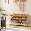 FAVOOSTY 4-Tier Expandable Shoe Rack, Adjustable Shoe Shelf Storage Organizer