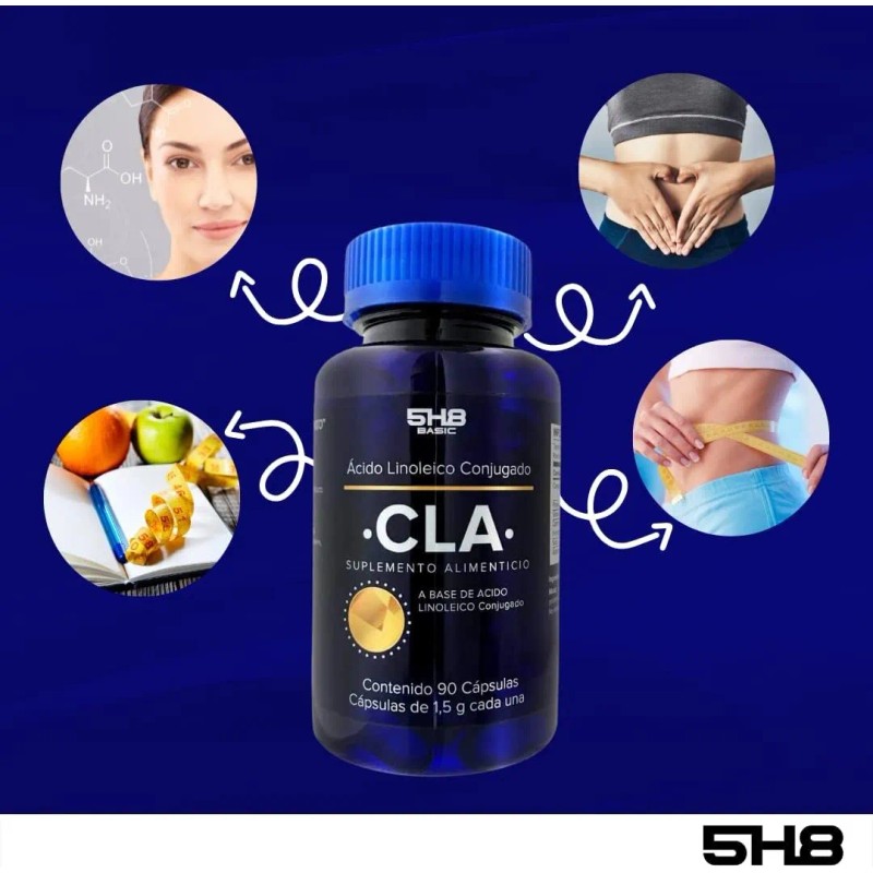 5h8 Cla Acido Linoléico Conjugado Natural 90 Cápsula Blanda Sabor