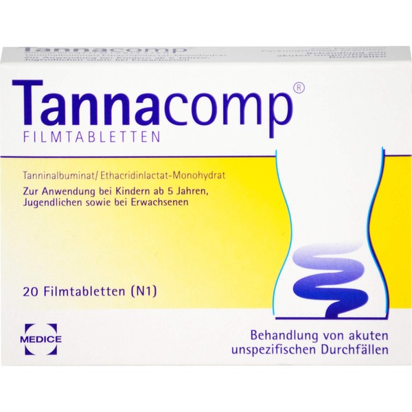 Tannacomp Filmtabletten bei Durchfall, 20 pcs. Tablets