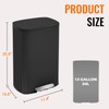 FDW | 13 Gallon Trash Can with Lid | White