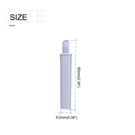 METALLIXITY Damper Buffer Push 60mm x 9.2mm 3pcs Plastic Cupboard Push Latch Soft Close Silent Door Drawer Home Decoration Gray