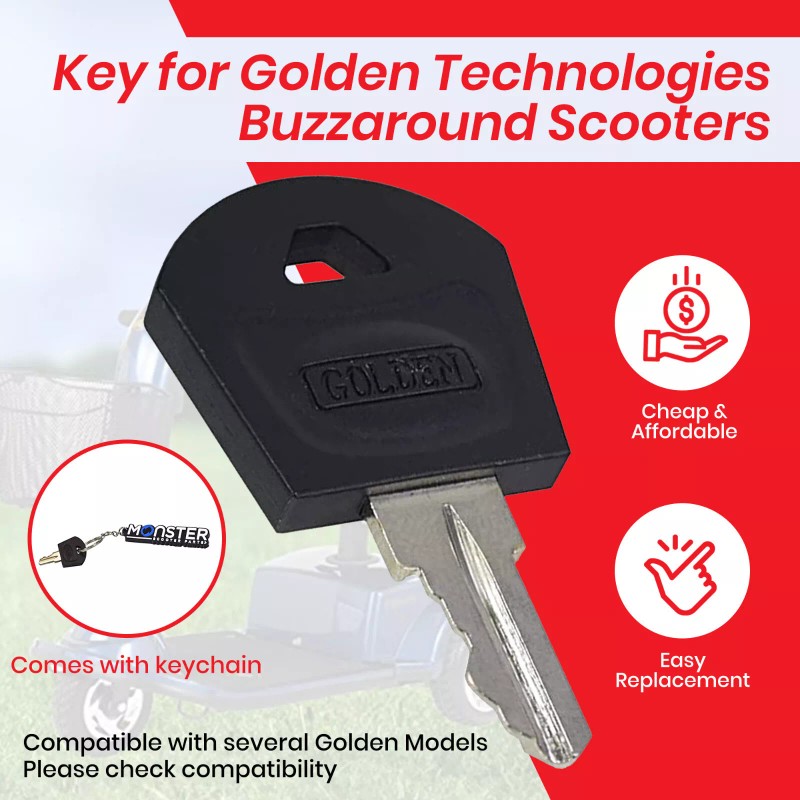 Golden Technologies Key for Golden Buzzaround, Companion (1st Gen), and