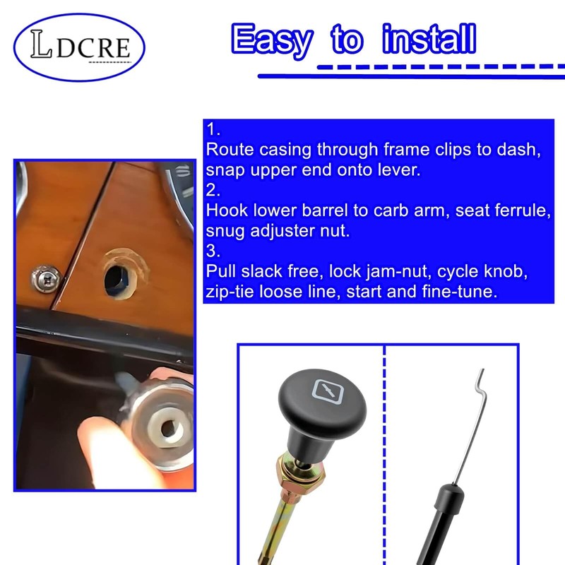 539112439 Choke Cable Compatible with Husqvarna Zero Turn Mower EZ