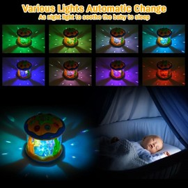 Vanmor Baby Musical Toys with Light Up for Toddlers 1 2 3 years,Talking Rotating Ocean toys for accompanying baby , Gifts Toys for kid