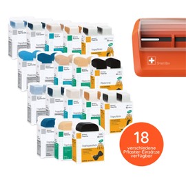 Wero smart® Plaster Dispenser Inserts Finger Plaster 12 x 2 cm (Textile, Black, Extra Strong)