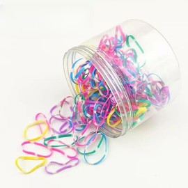 1500 Pcs Rubber Band Hair Ties with a Box, Soft Hair Elastics Ties Bands 2mm in Width Elastic Hair Accessories for Girls (Colorful, One Size)