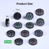 12Pcs Button Compass Mini Compass, 20mm Pocket Oil Filled Compass