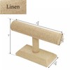 MOOCA 2 Pcs Linen Covered Wood Jewelry Display Stand, Bracelet