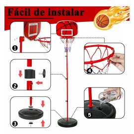Btstststs Juego De Aro Baloncesto Para Niños Con Balón E Inflador