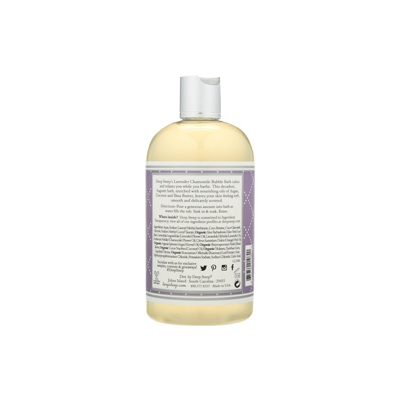 Deep Steep Bubble Bath, Lavender Chamomile, 17.5 Ounce