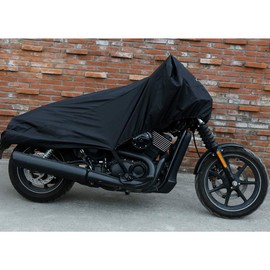 X AUTOHAUX M Black Motorcycle Half Cover Outdoor Waterproof Rain Dust UV Protector