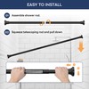 Adjustable Shower Curtain Rod 31-104 Inch, Never Rust Stainless Steel