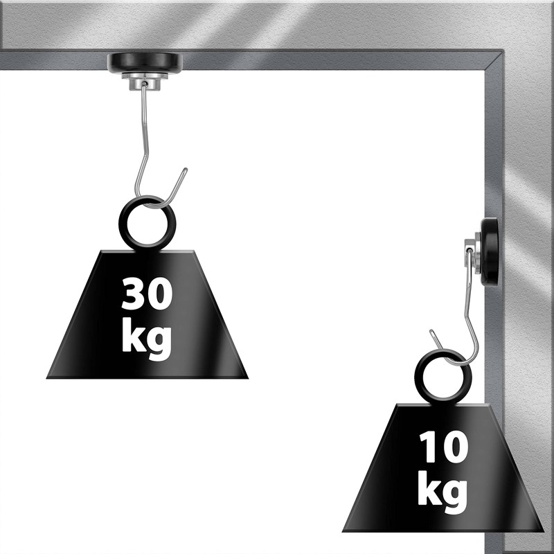 POPPSTAR 4 Pieces Magnet Hook Extra Strong Rotatable (Clamping Force