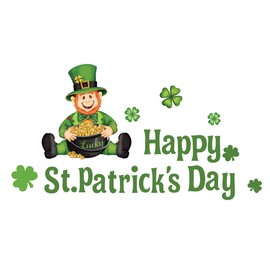 Collections Etc Happy St. Patrick's Day Leprechaun Garage Door Magnets