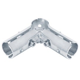 eoere 8 Sets 90 Degree Structural Pipe Connector 3 Way Metal Joint Chain Link Fence Clamp Fit 1-1/4 Inches O.D. Pipe, Carbon Steel Corner Fitting End Rails Clamps, Thickness 2.5 mm