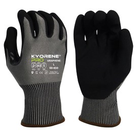 Armor Guys Kyorene Pro 00-850 Protective Work Gloves – Nitrile Palm Gloves – A5 Cut Resistant Graphene Gloves – Automotive Manufacturing, Plastics and Sheet Metal Handling Gloves, Size M, 3/Pk