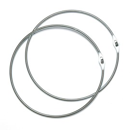 van den Heuvel 2 x Steel Ring | Steel Ring Diameter 15 cm | Hardened & Galvanised | with Clasp for Opening