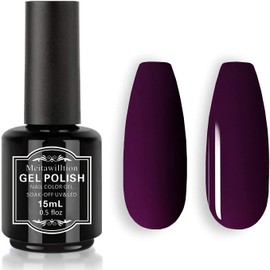 Meitawilltion Gel Nail Polish 1Pcs 15ml Gel Polish Soak Off Nail Gel Ideal For Nail Salon DIY At Home Noble Purple