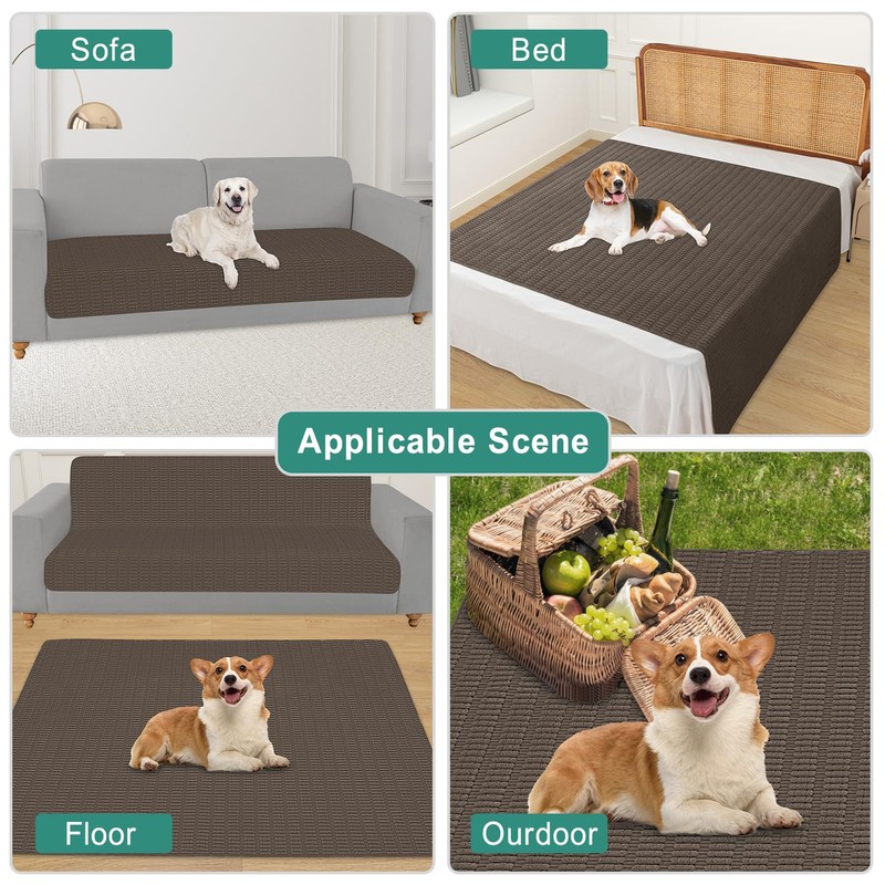 Foxdecor Couch Cover Sofa Covers Washable, Dog Bed Cover Couch