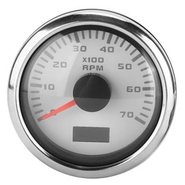 Akozon Tachometer, 52 mm/2.1 inch, 9-30 V DC Pointer Tachometer, IP67 Waterproof, Universal for Car, Truck, Boat