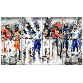 Designart PT2505-271 Football Team - Large Sport Canvas Art, 28'' HÂ xÂ 48'' WÂ xÂ 1'' D 4P