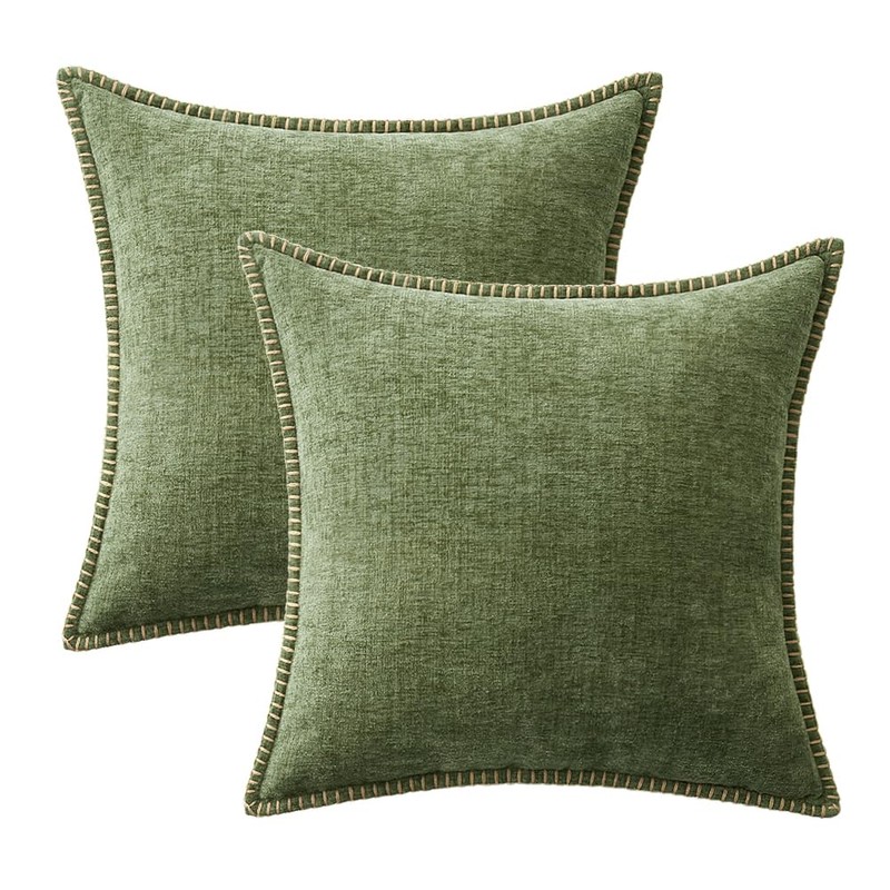 MIULEE Pack of 2 Couch Throw Pillow Covers 20x20 Inch