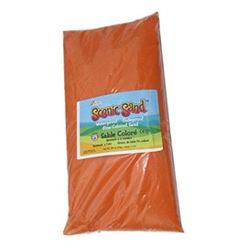 Activa Orange Decorative Colored Sand in Resealable Bag, 5lb (2.27kg) | Fine Grain & Fade-Proof Sand For Arts & Crafts