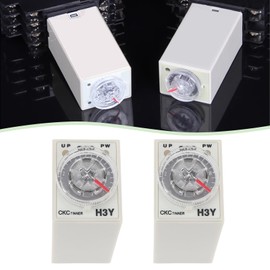 ECSiNG 1pc H3Y-2 Time Relay 10S Delay Time Relay 5A 8-Pin AC24V Relay 0.5S-10S Time Delay Relay for Automation Control Industrial Applications